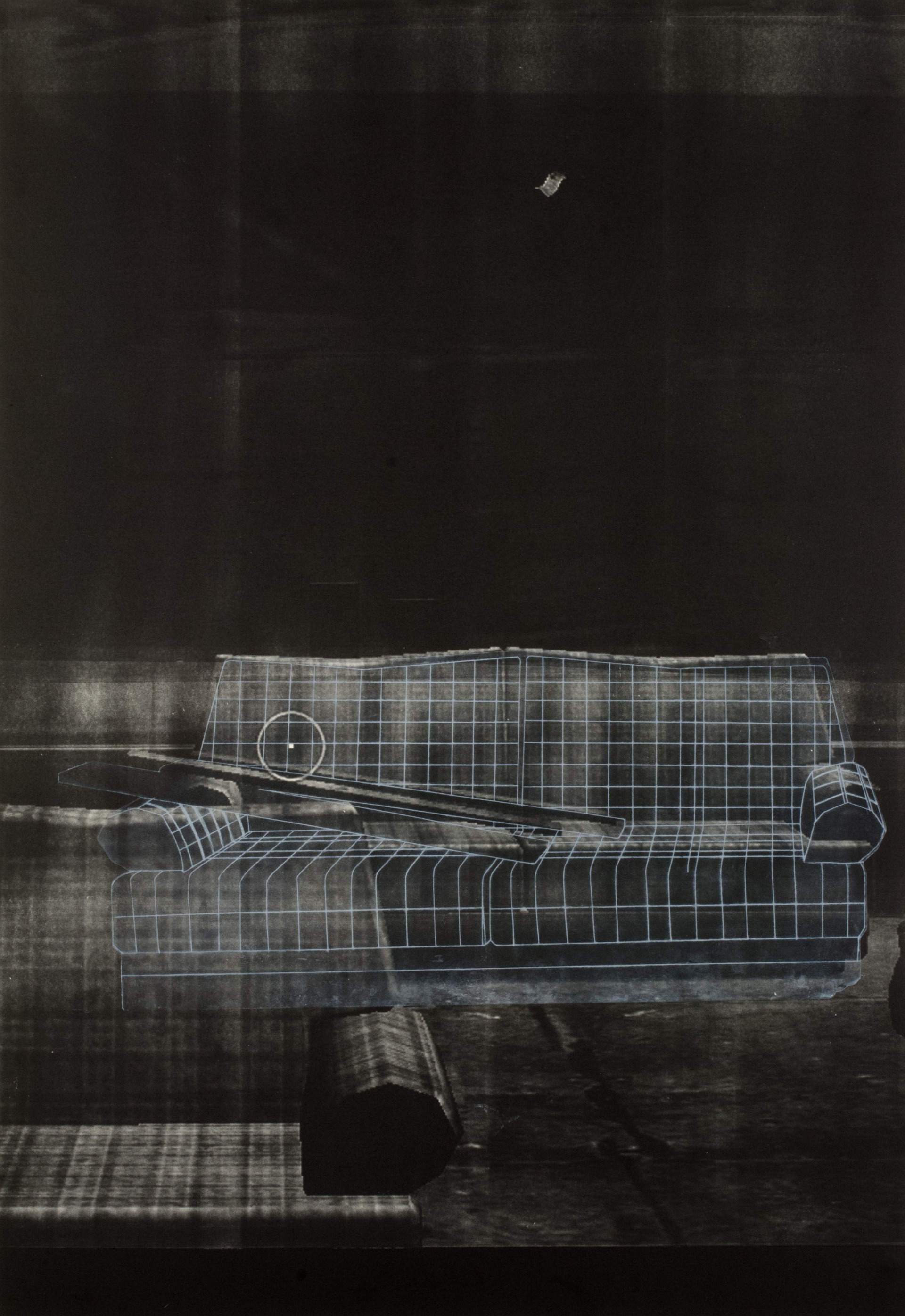 o.T., Radierung, Handoffset auf Bütten, 100x70 cm, 2012