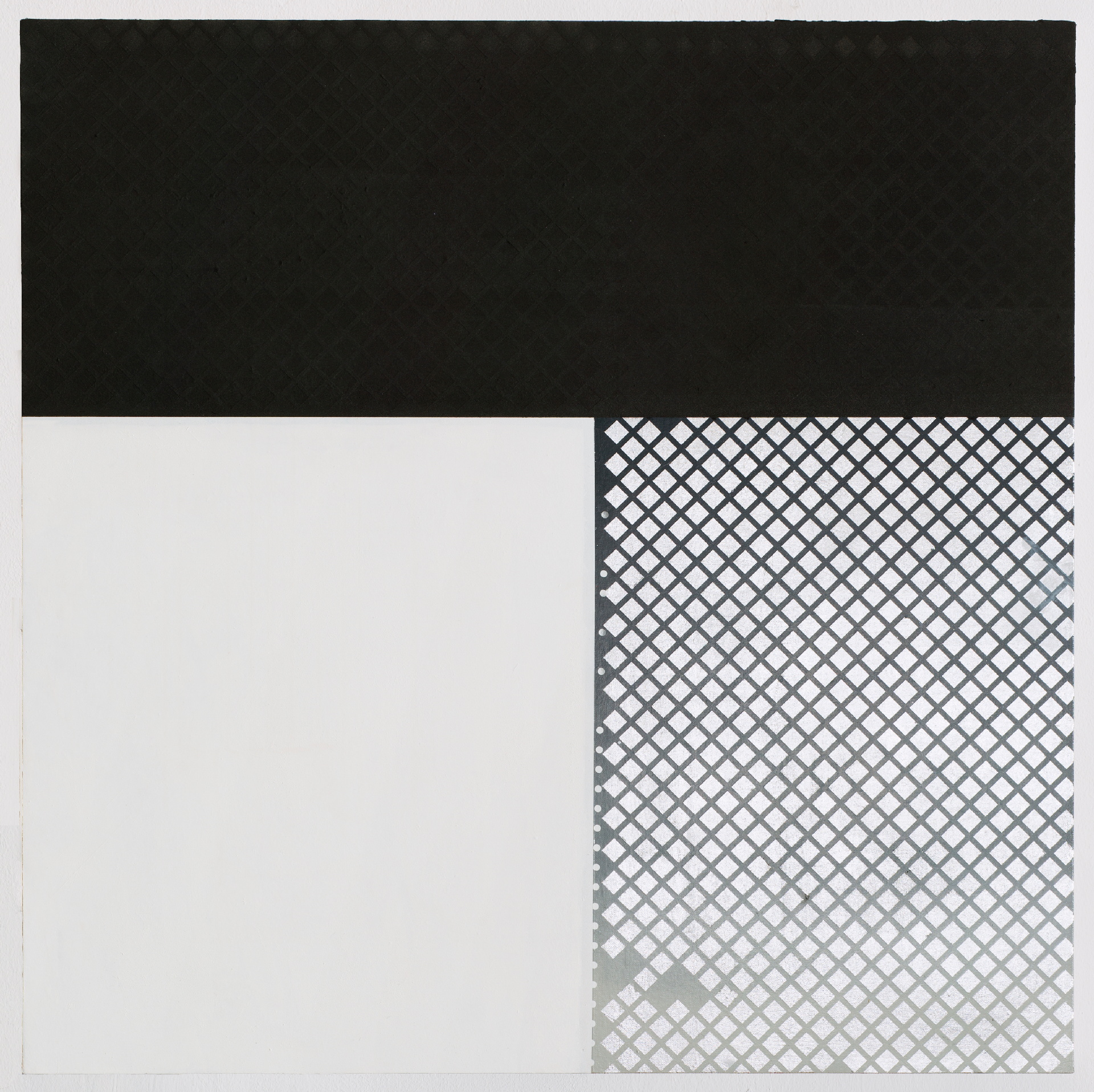 o.T. (Q), Öl, Pigment auf LW, 70x70 cm, 2015