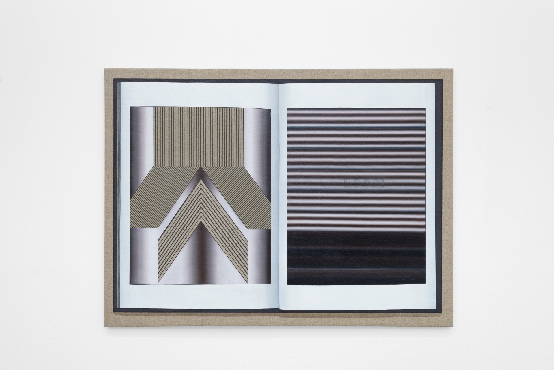 o.T. Öl, Siebdruck auf Leinwand, 150x120 cm, 2018