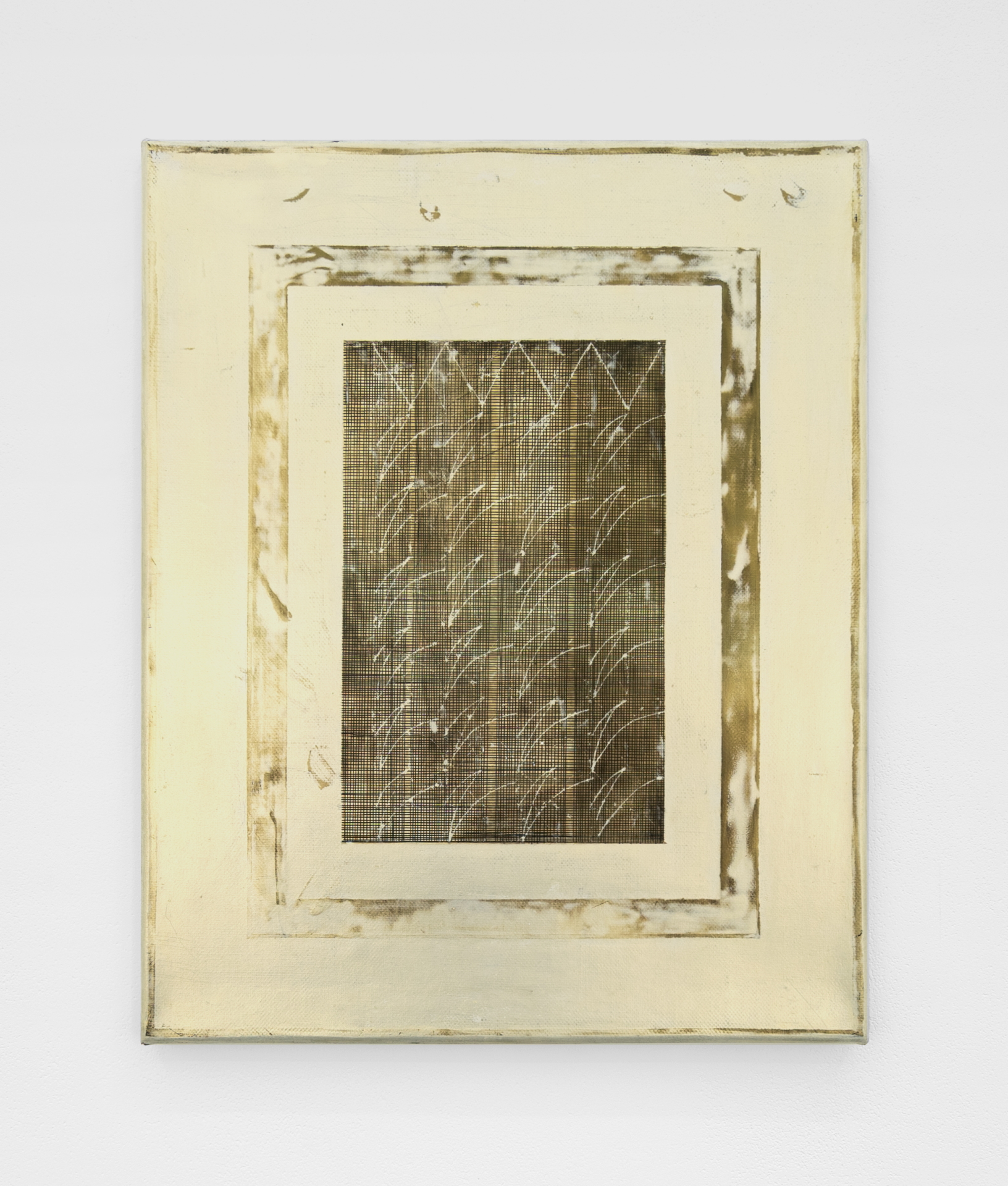 o.T. (Kasten), 60x45cm, Öl, Pigment auf Leinwand, 2020