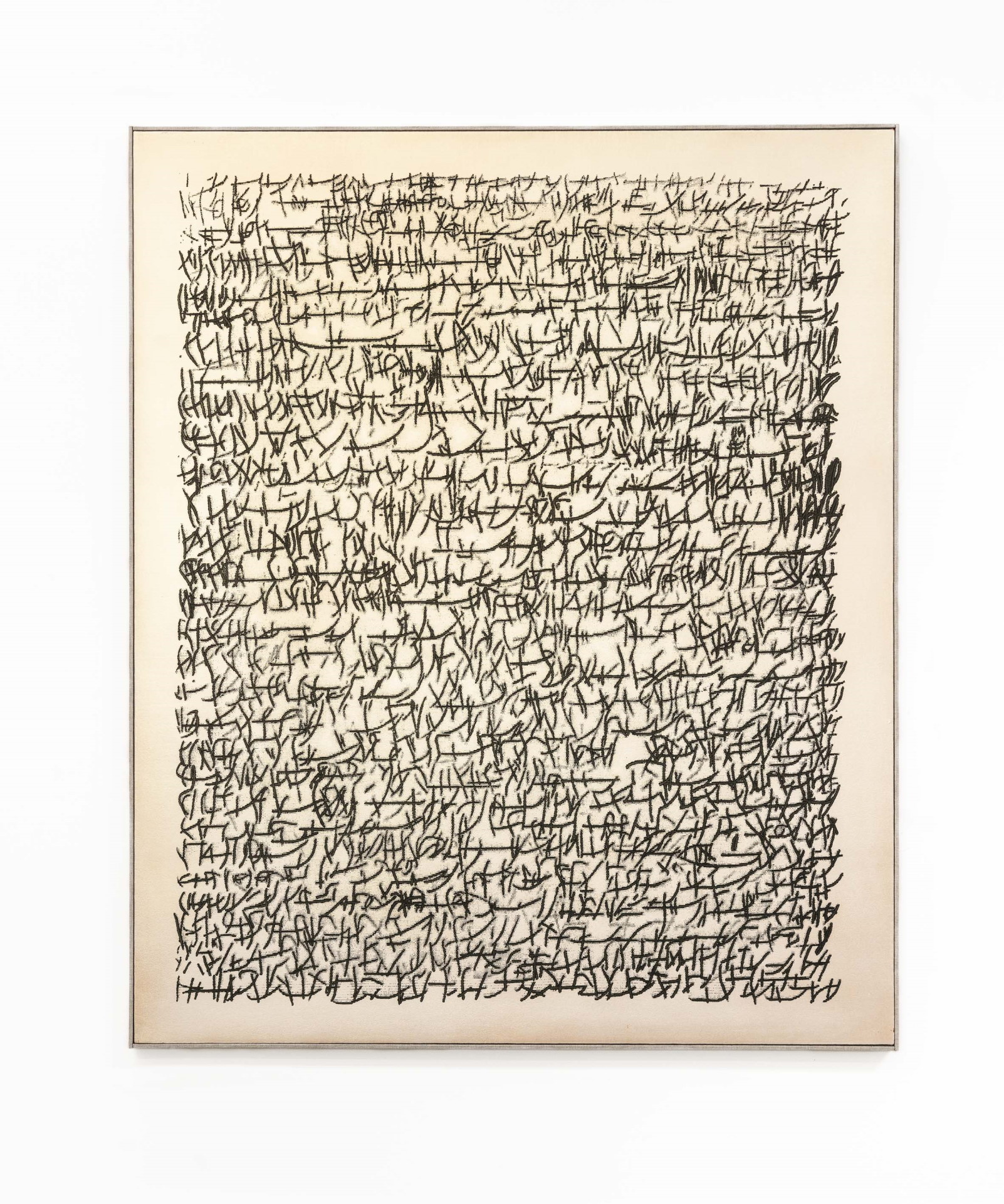 Skript (Grund), Öl auf Leinwand 120x100cm, 2021